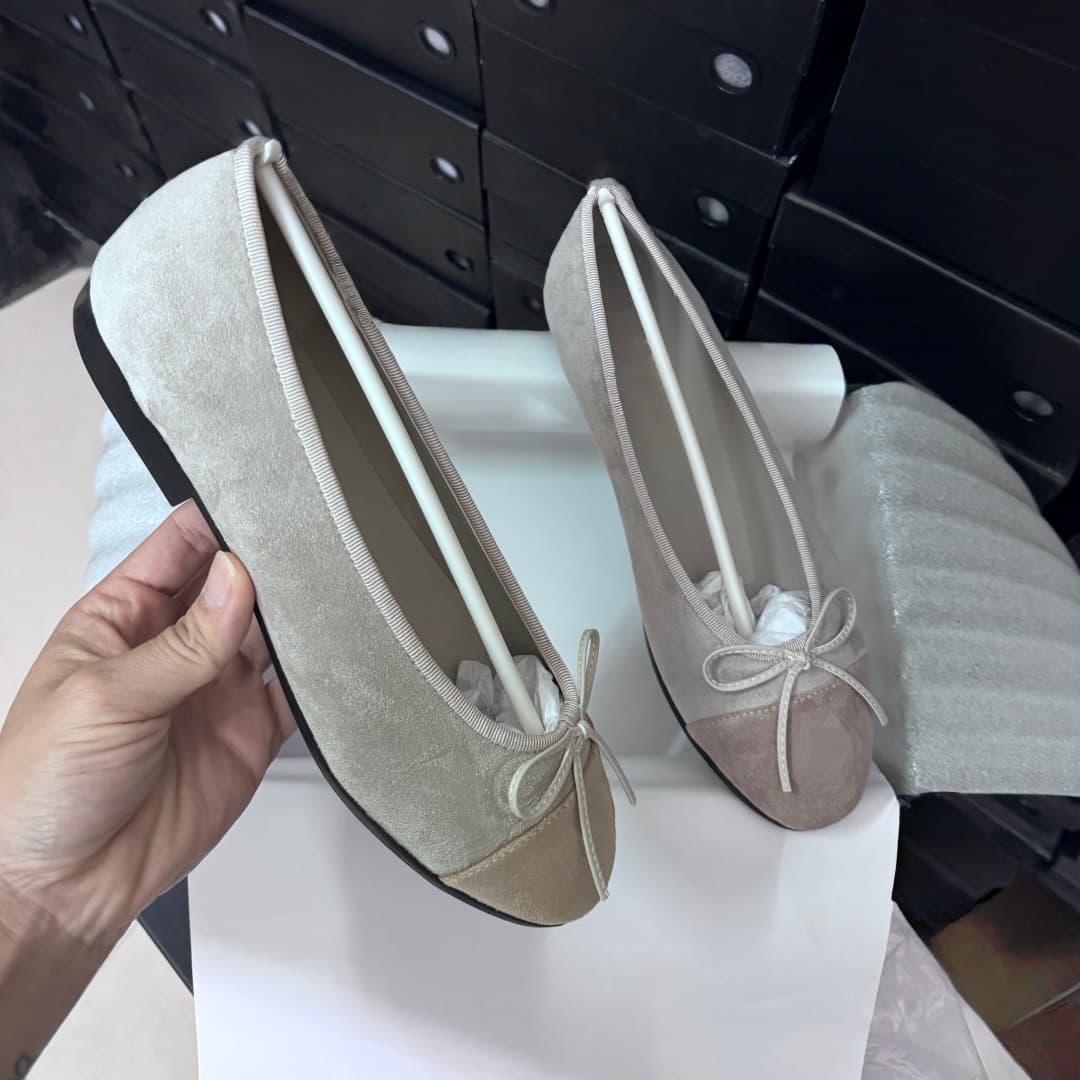 2026 Neue Frühlingskollektion: Ballerinas mit Schleife für Damen aus echtem Leder. Erhältlich in verschiedenen Farben. 35-41