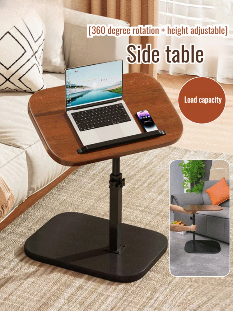 Mesa de centro elevável para sala de estar, sofá, mesa lateral rotativa, dobrável, armazenamento de cabeceira para casa, prateleira de altura ajustável