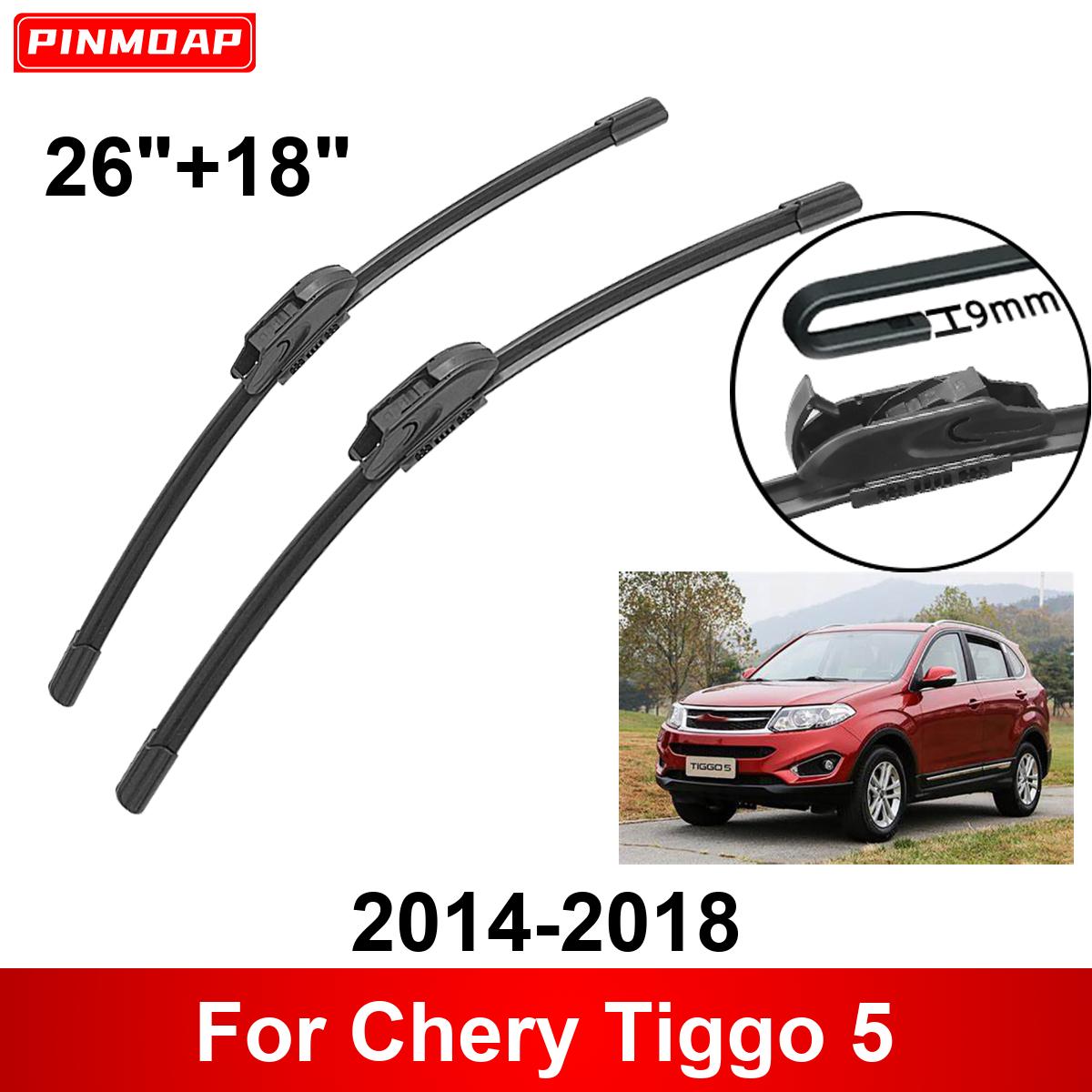 Wiper mobil untuk Chery Tiggo 5 2014-2018 26 inci + 18 ", sikat Wiper belakang depan, aksesori pemotong 2014 2015 2016 2017 2018
