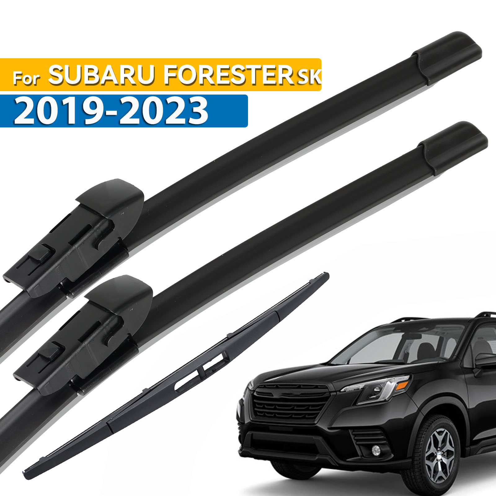 Erick's – jeu de balais d'essuie-glace avant et arrière LHD, pour Subaru Forester SK 2019 – 2023, brosse de fenêtre de pare-brise 26 "16" 14"