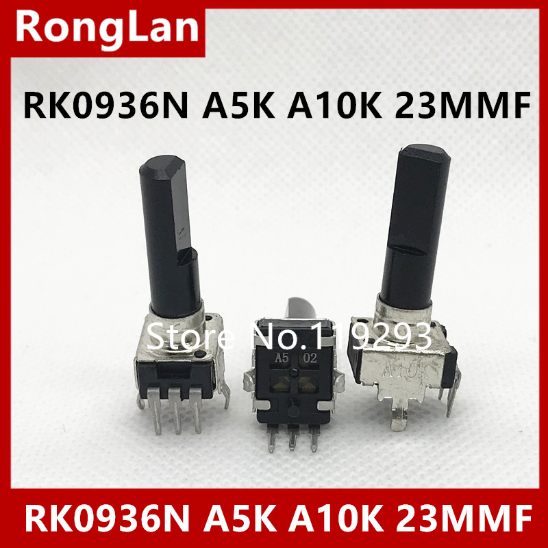 Потенциометр звуковой для микшера RK0936N A5K A10K A20K (JAPAN NOBLE) A50K A100K Dshatf L=30MM 23MMF-10PCS