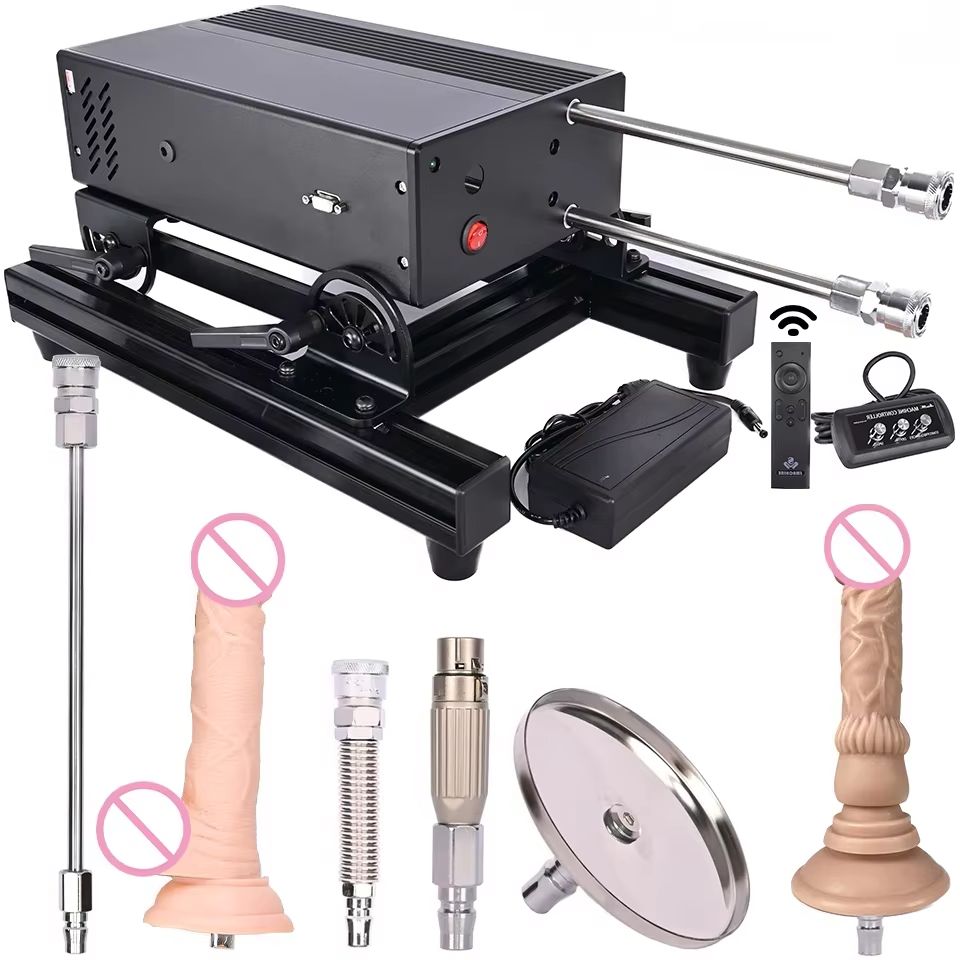 ROUGH BEAST Machine sexuelle télécommandée de 200 W, machine d'amour à course de 1 à 15 cm, vibrateur Vac-U-Lock pour femmes et hommes