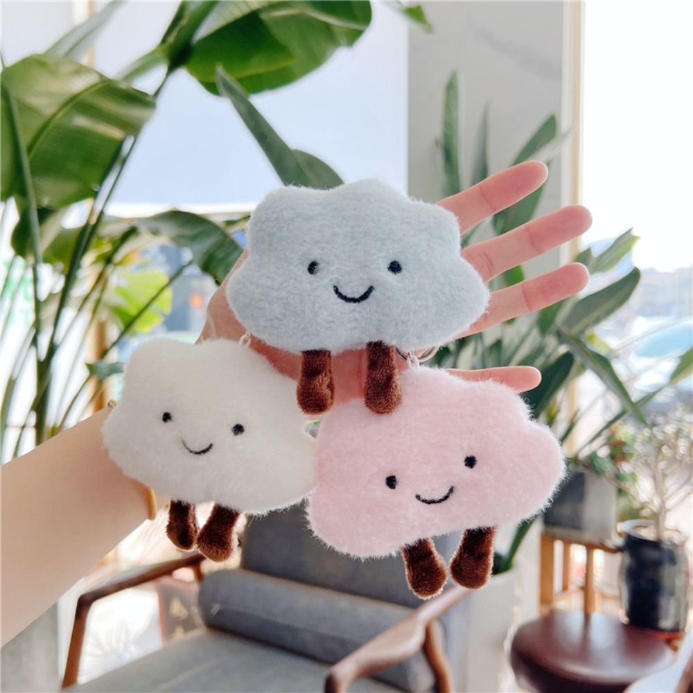 Schattige Cartoon Cloud Sleutelhanger Knuffels Paar Hanger Sleutelhanger Student Rugzak Sleutelhanger Sieraden Accessoires Geschenken