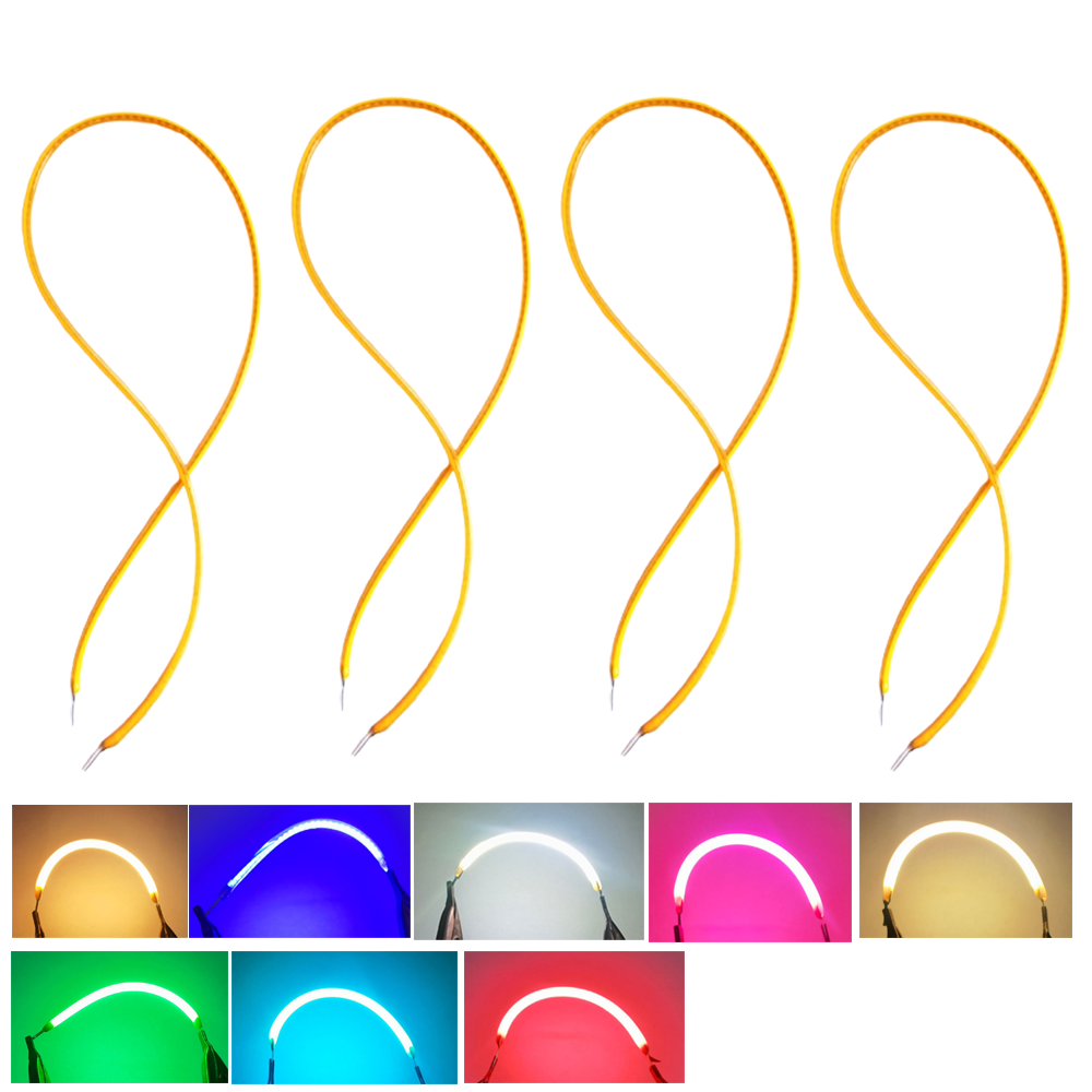 Diy led filamento flexível dc3v 38 60 80 95 125 130 145 185 200 255 300 360 450 460mm edison lâmpada acessórios diodos decoração lâmpada