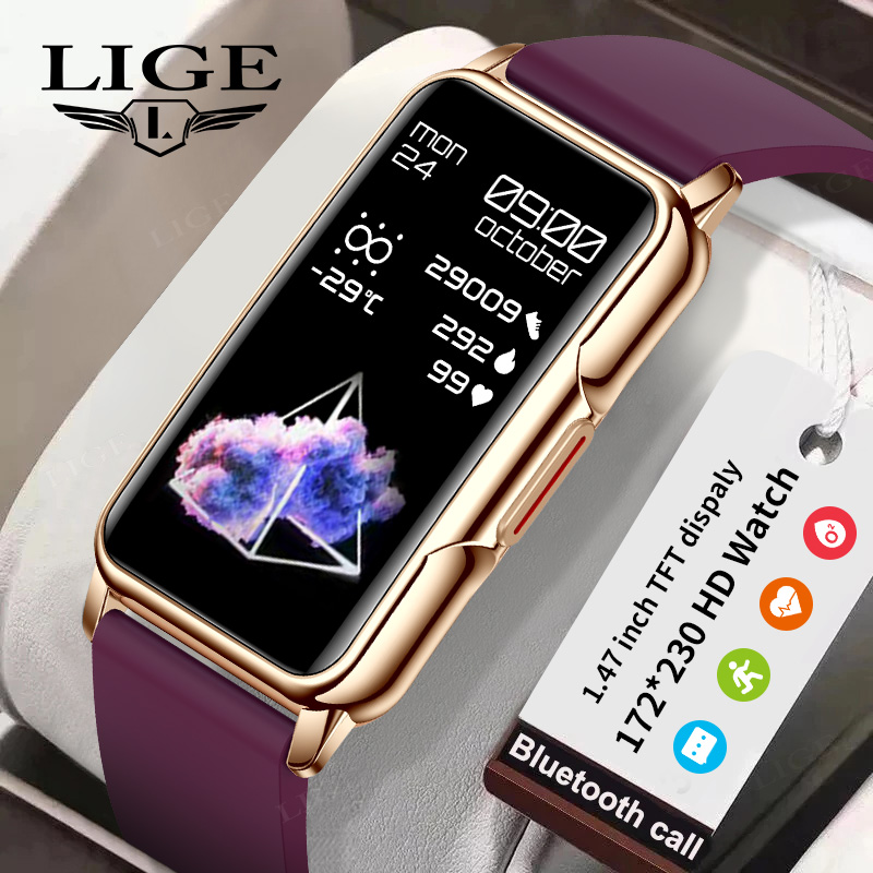 LIGE Smart Watch Women Men 1.47-inch Full Touch Screen Sports Fitness Tracker Waterproof Ladies Smartwatch 2025 For Android IOS