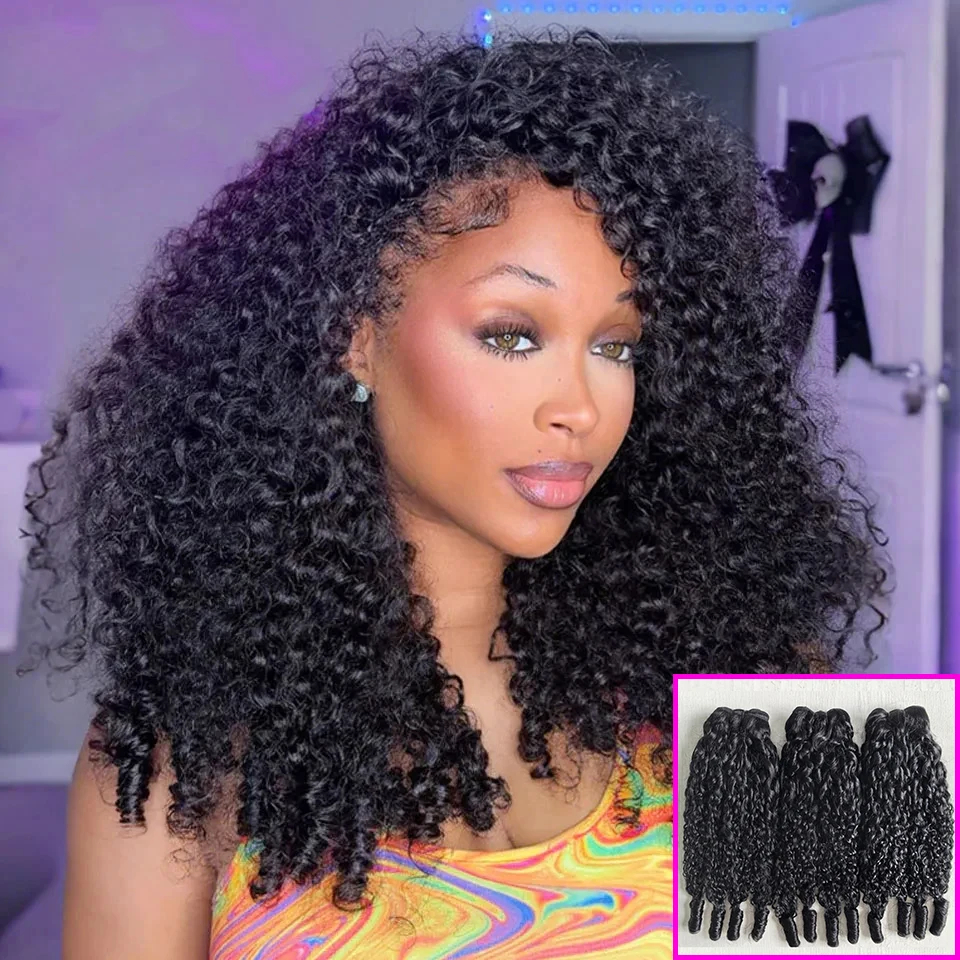 Włosy Burmese Curly w zestawach 28 30 cali, 1 3 4 zestawy, nieprzetworzone, dziewicze, ludzkie włosy Burmese Curly z spiralnymi lokami na końcach, przedłużanie włosów 3C4A.