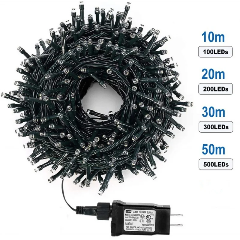 50M 30M 24V LED Weihnachten Lichter Fee Girlande String Licht Wasserdicht Für Outdoor Garten Hause Urlaub neue Jahr Party Decor
