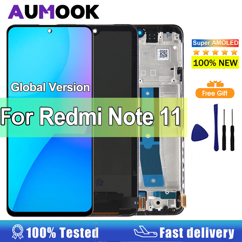 Экран Note 11, 6,43 дюйма для ЖК-дисплея Redmi Note 11 2201117 TG 2201117 Дигитайзер сенсорного экрана TY для Redmi Note 11S LCD 2201117 СГ
