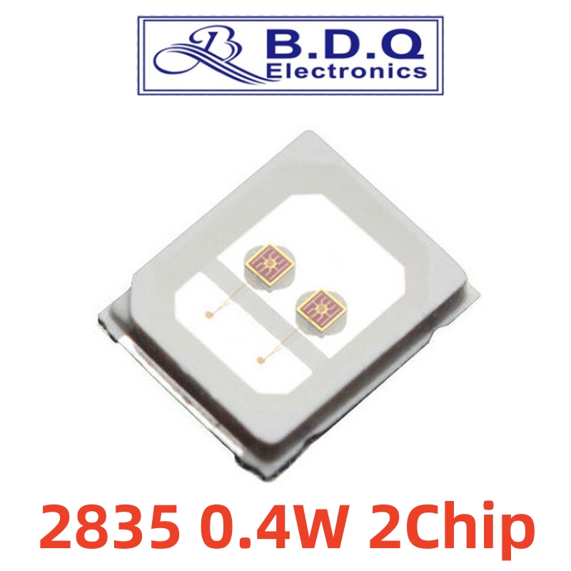 500 шт., 2 чипа SMD светодиодный 2835, 0,4 Вт, красный, зеленый, желтый, фонарь, размер 2835, фонарь, размер, светоизлучающий диод, высокое качество