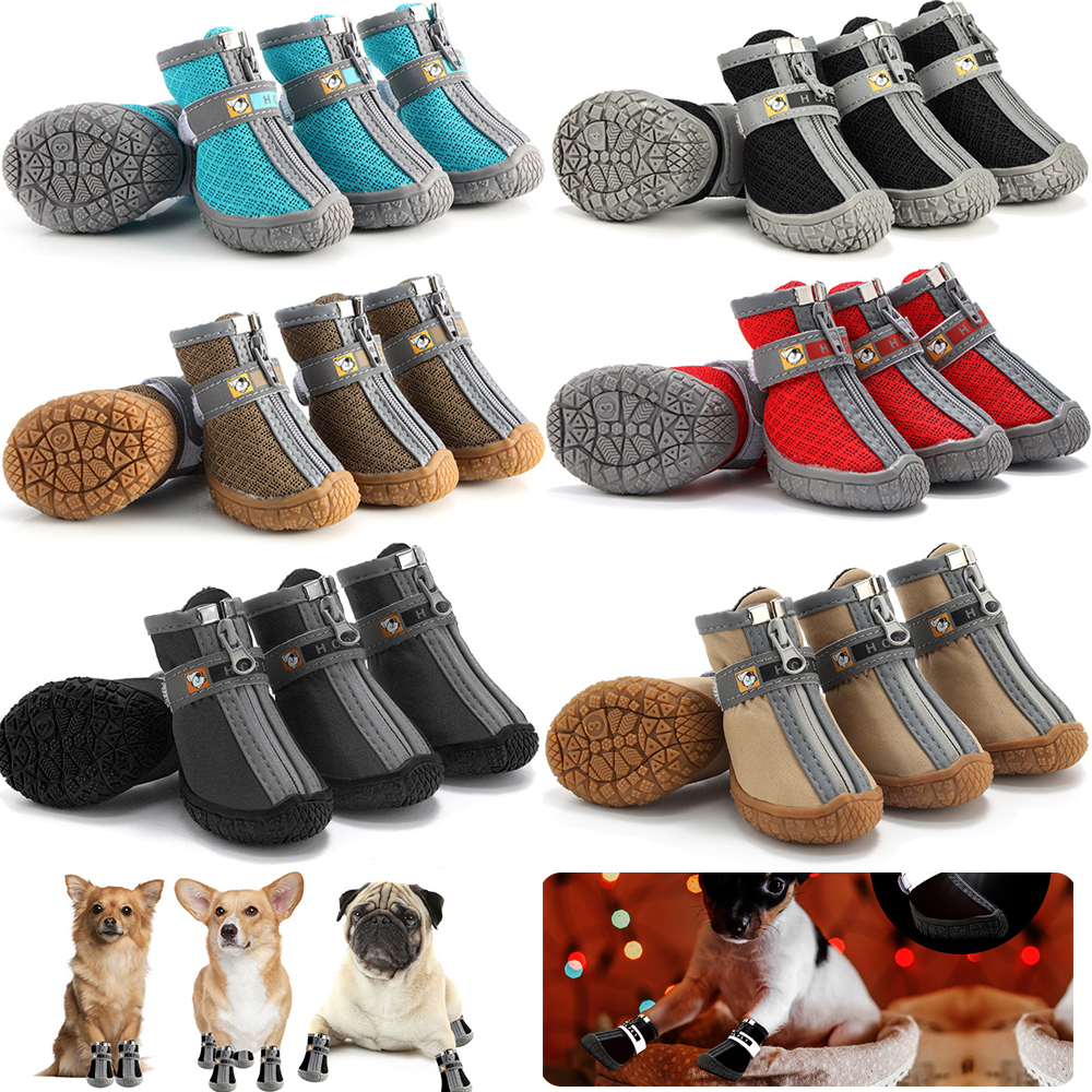 Hondenschoenen voor grote honden Middelgrote hondenlaarzen Pootbeschermers voor de winter Besneeuwde dag Zomer Hot Bestrating Waterdichte antislipzool