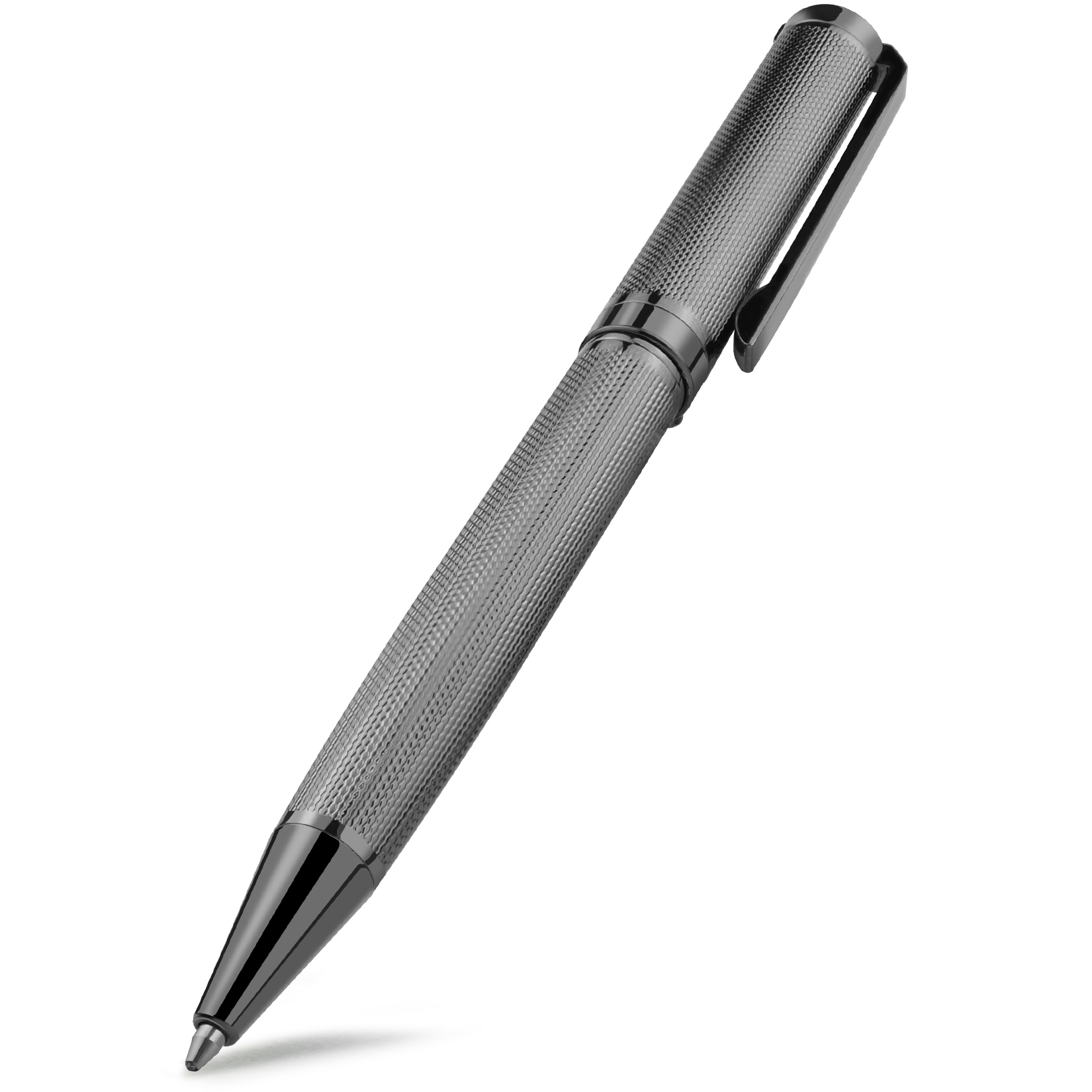 STONEGO Metall-Kugelschreiber, einziehbarer Signaturstift im Wappenstil, Metallgehäuse, schwarze Tinte, mittlere Spitze, 1,0 mm