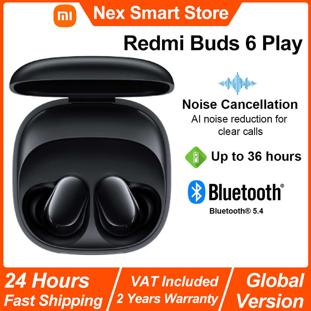 Xiaomi Redmi Buds 6 Play écouteur Bluetooth sans fil, réduction du bruit AI, écouteurs sans fil à commande tactile, longue Endurance BT5.4