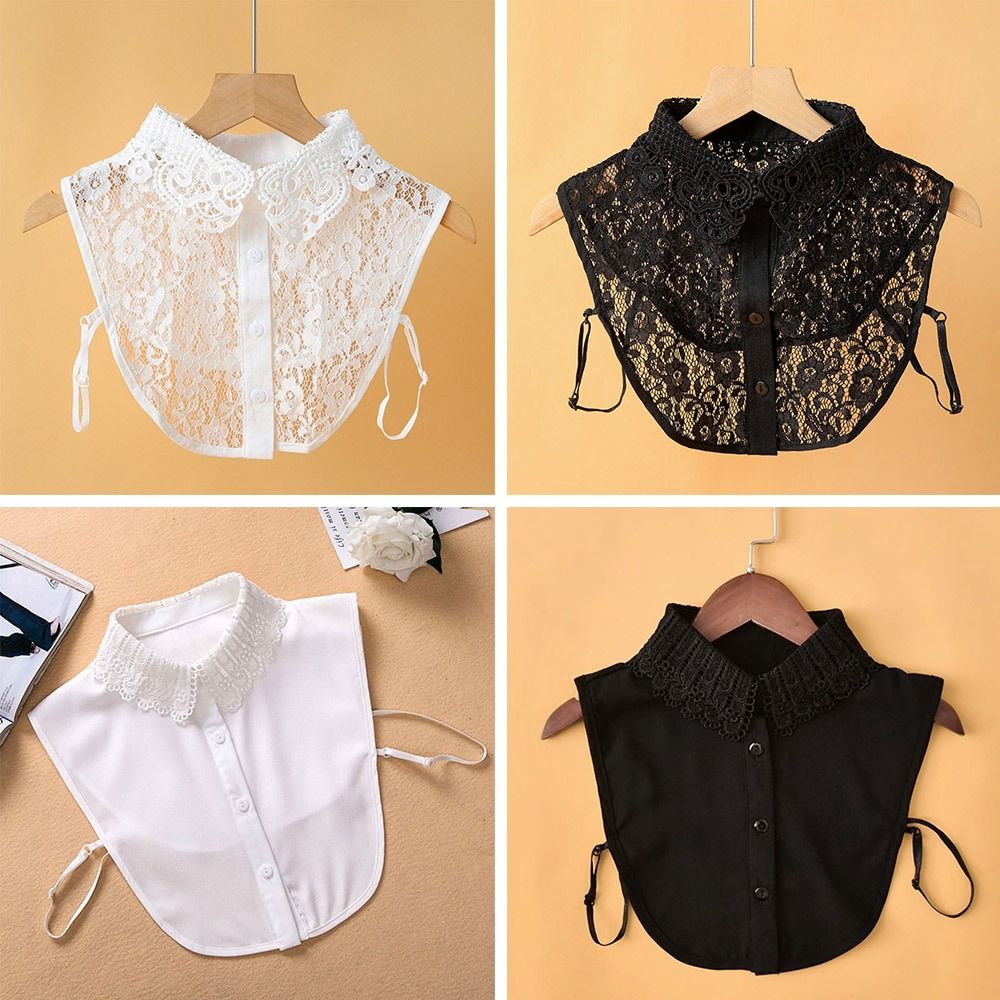 Nueva moda muñeca de encaje Collar falso señoras chal envoltura extraíble desmontable encaje Collar falso accesorio de ropa