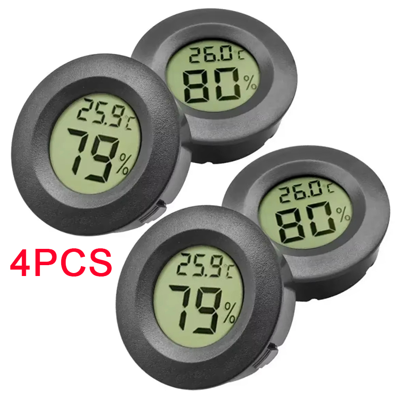 4PCS LCD Digital Thermometer Hygrometer Indoor Room Electronic Temperature Humidity Meter Sensor Gauge Weather Station Home ﻿