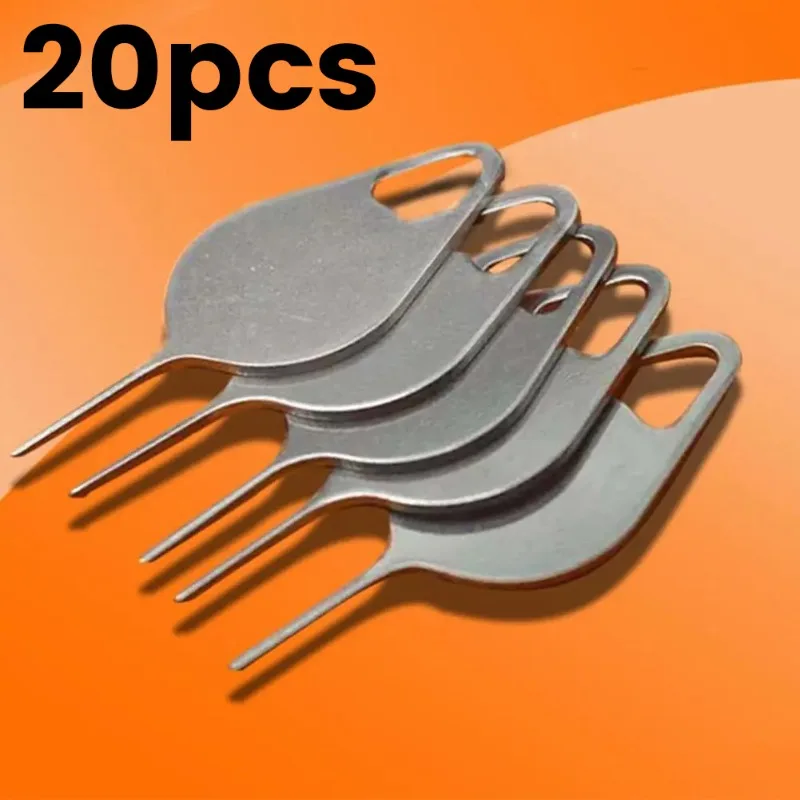 20 piezas Universal bandeja de tarjeta Sim extracción expulsión Pin herramienta clave abridor de aguja de acero inoxidable eyector para la mayoría de teléfonos móviles y teléfonos inteligentes