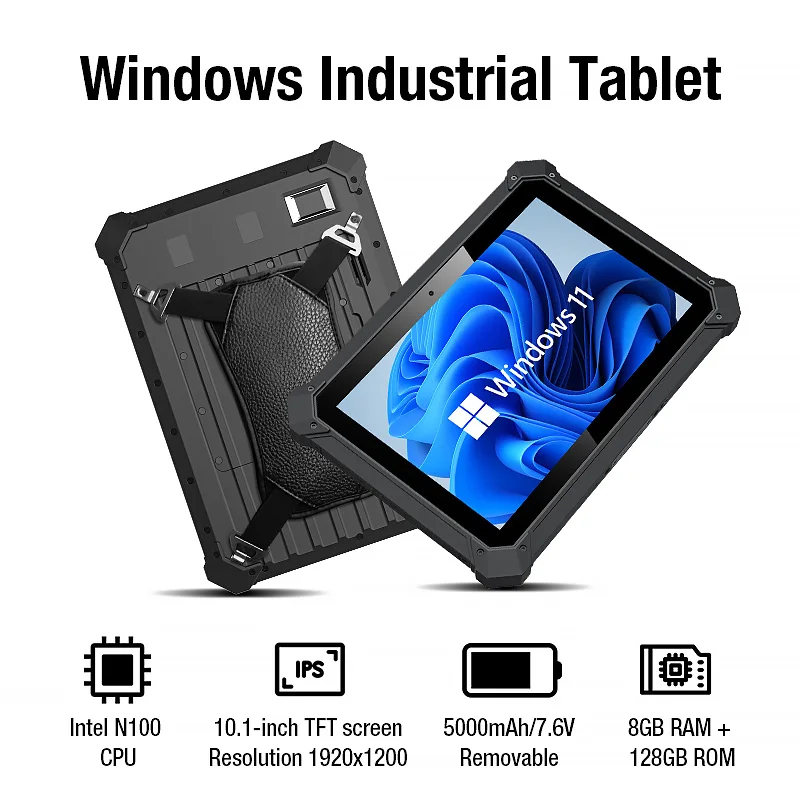 Windows 11 ラギッドタブレット 16+512GB 大容量メモリ Wi-Fi オプション 2Dスキャナー 指紋認証 UHF RFID 工業用タブレット