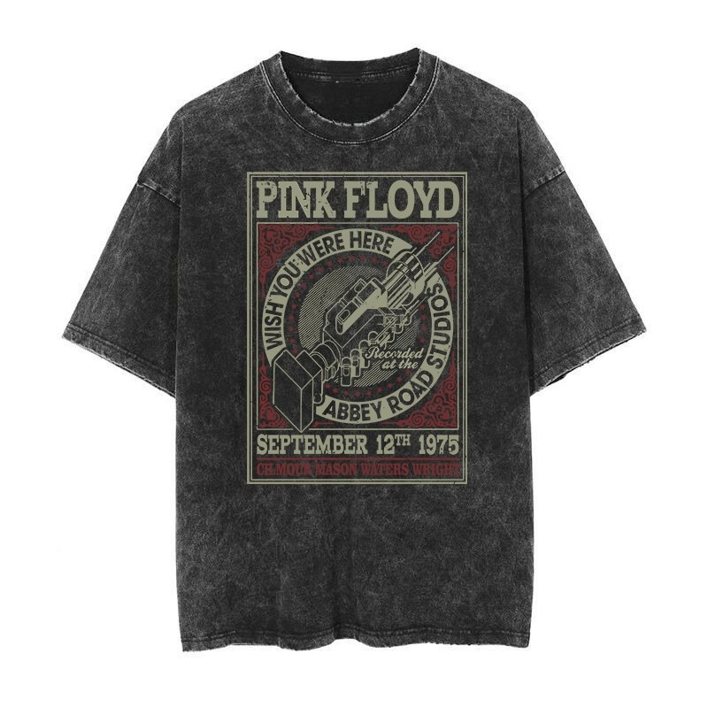 Floyd Rock Pink Delayed Washed Neuerscheinung Herrenkleidung T-Shirt Homme Grafik-T-Shirts Männer T-Shirt für Herren Ropa Hombre