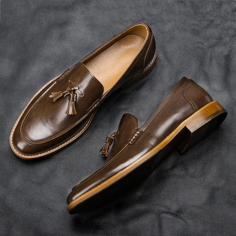 Style américain homme chaussures décontractées confortable mode luxe mocassins hommes chaussures en cuir # Al701