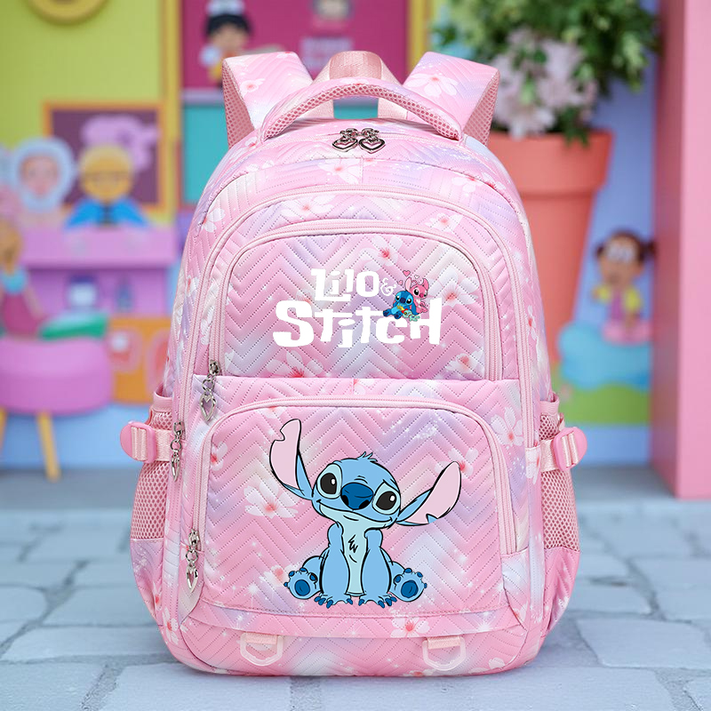Stitch duurzame rugzak, modieuze ritssluiting met kleurcontrast, ideaal voor school- en reisbenodigdheden, cadeautas, reisdagrugzak