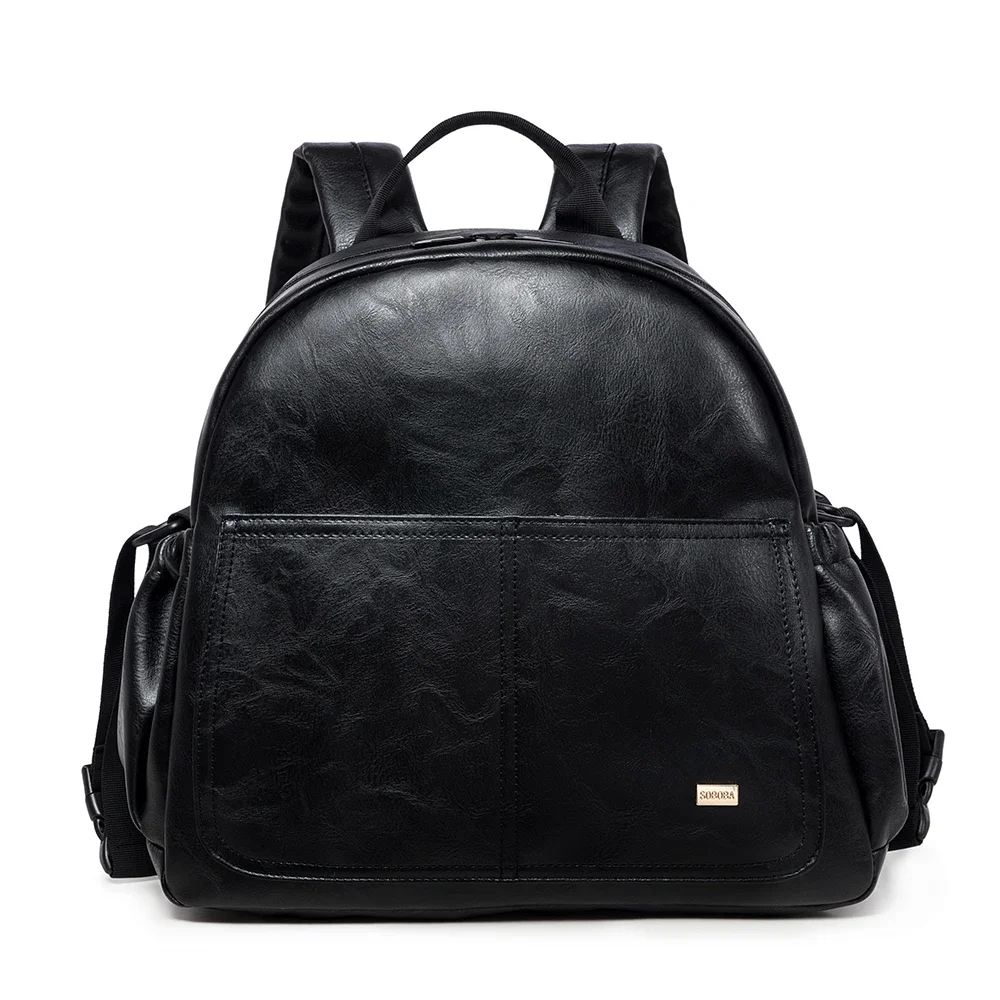 Soboba-Saco de fraldas de grande capacidade com alças para mães, saco de fraldas impermeável, sólido, elegante