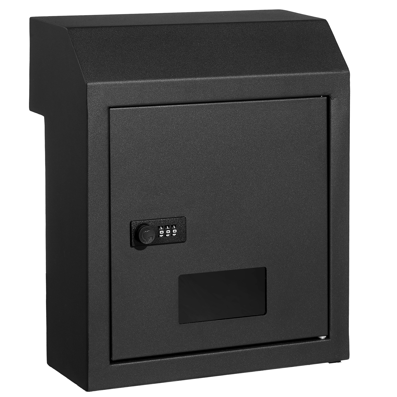 SucceBuy a través de la caja colgante de llave de la puerta, placa de acero resistente a través de la buzón de la puerta con cerradura de combinación de 12 ", caja de caída de correo