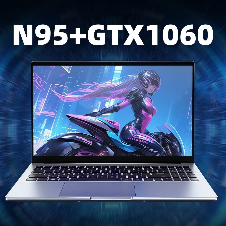 15.6인치 인텔 N95 GTX1060 게이밍 노트북 휴대용 컴퓨터 PC 32GB DDR4 1TB SSD 노트북 게이머용 윈도우11 백라이트 키보드