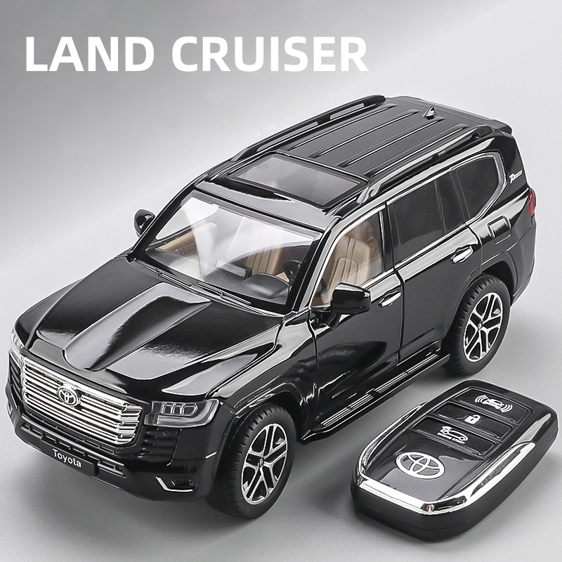 1:24 Toyota LAND CRUISER PRADO, модель автомобиля из сплава с управлением ключом, звук и свет, детская игрушка, коллекционные предметы, подарок на день рождения