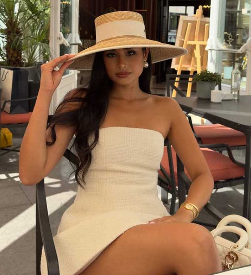 Elegancki francuski słomkowy kapelusz letni damski na plażę, kapelusz przeciwsłoneczny w stylu Hepburn z szerokim rondem, sombreros para mujer