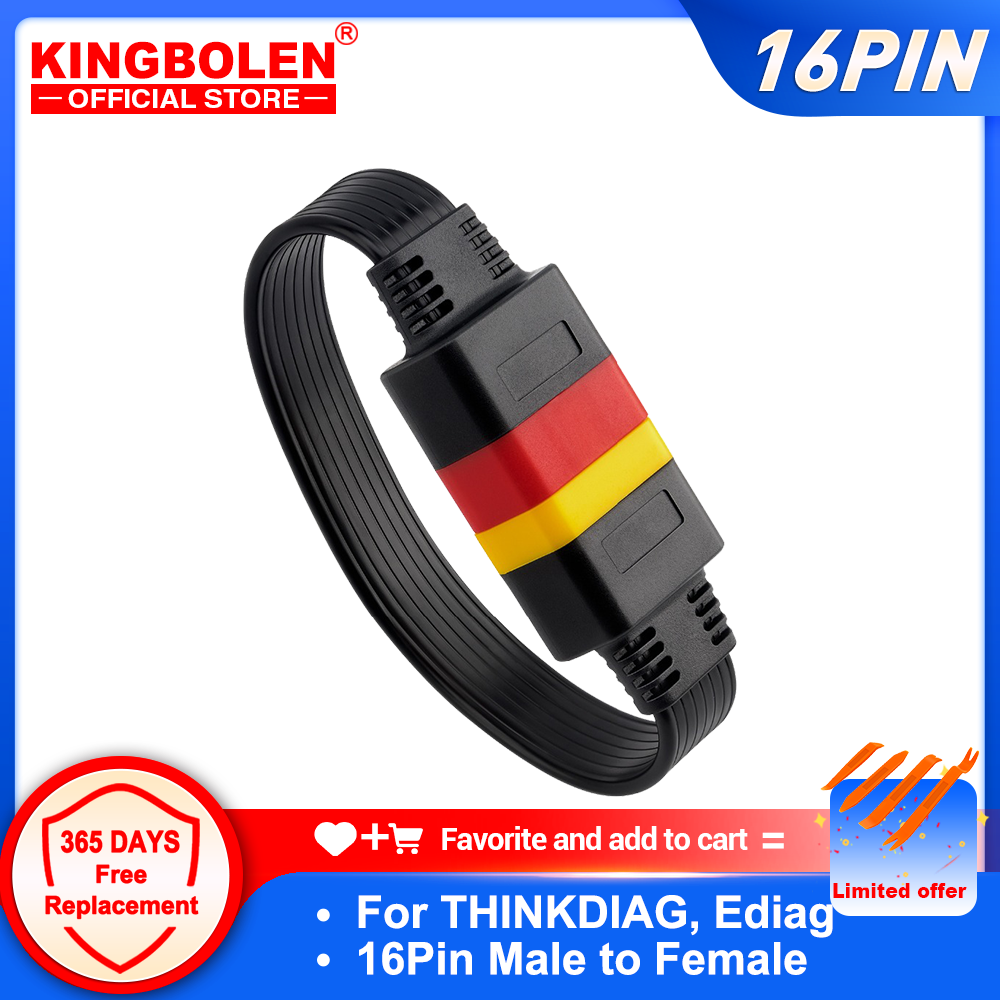 THINKDIAG kabel 16 Pin męski na żeński przedłużacz OBD2 narzędzie diagnostyczne do samochodów 0.36M do złącza thinkdiag Easydiag OBDII EOBD