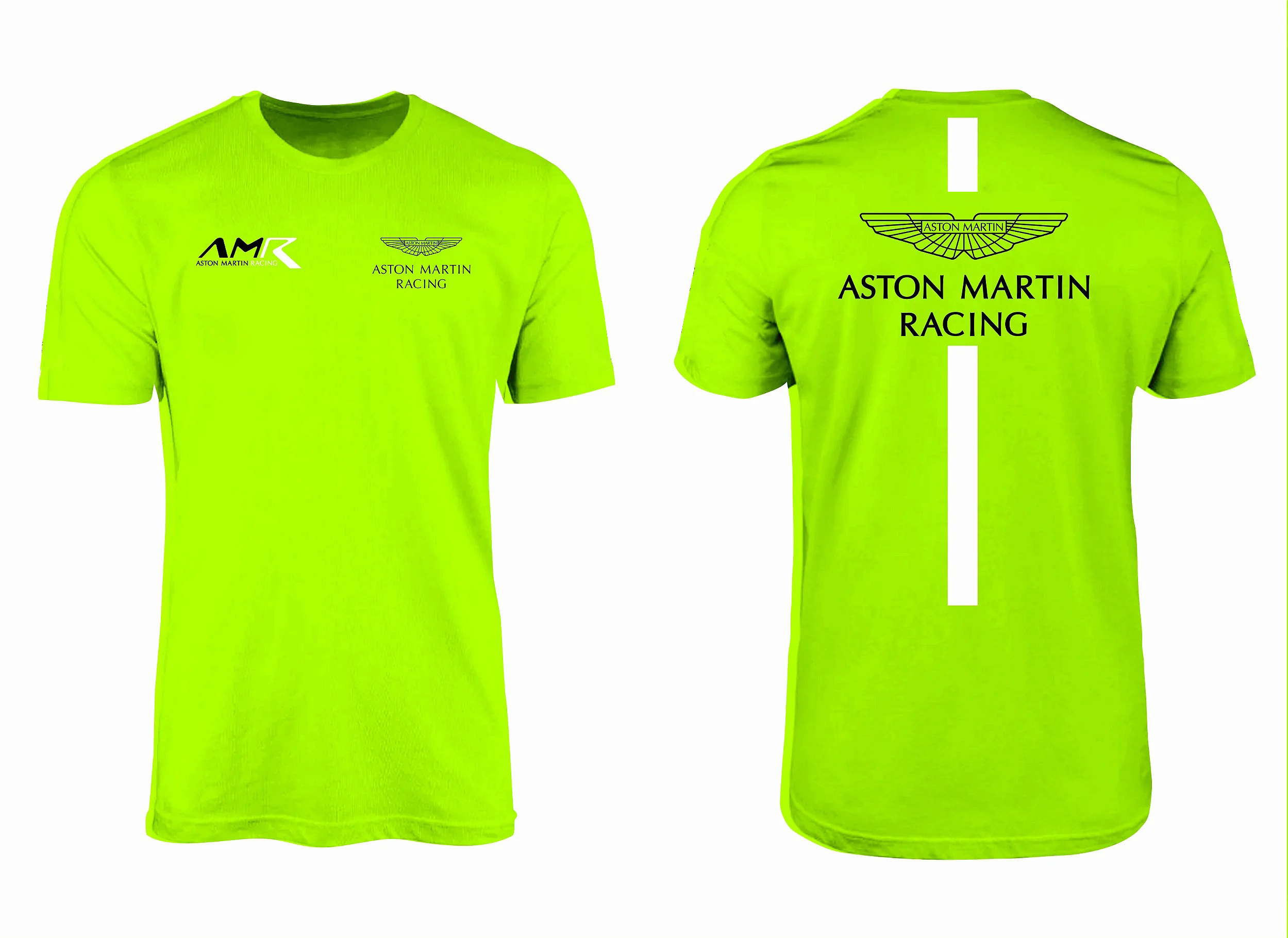 T-shirt da uomo con scollo rotondo stampato in 3D Aston Martin Racing Summer, top alla moda per sport all'aria aperta da donna