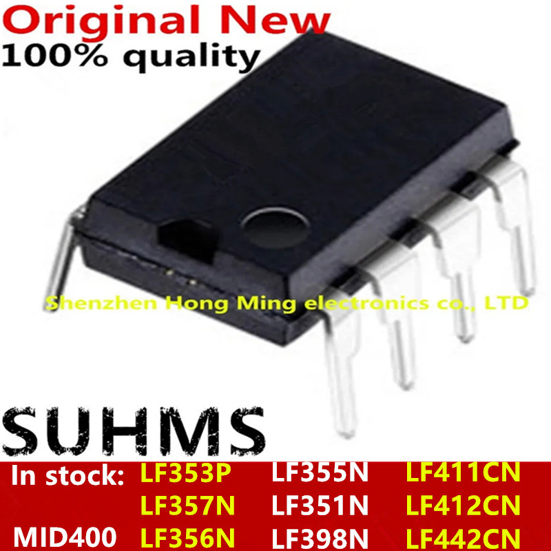 (10 piezas) 100% nuevo LF353P LF357N LF356N LF355N LF351N LF398N LF411CN LF412CN LF442CN MID400 DIP8