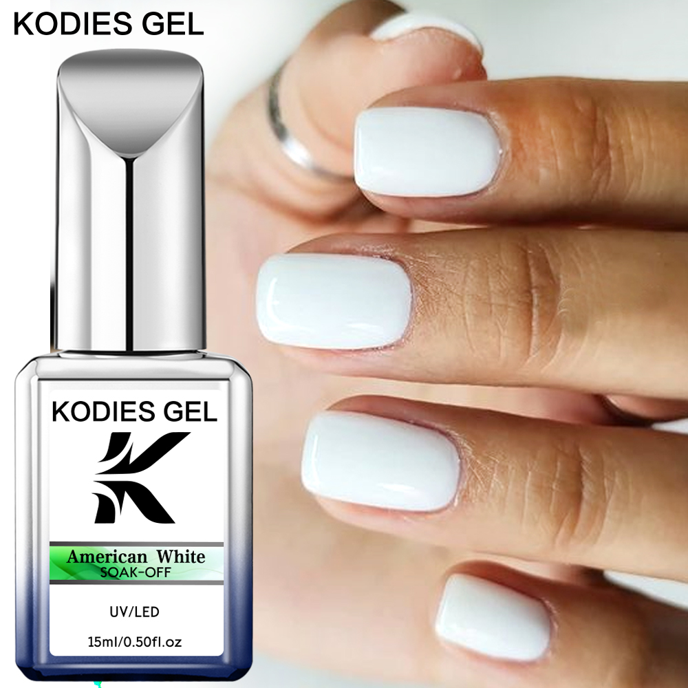 KODIES GEL Super White Gel smalto per unghie American White French Manicure Hybrid Gel vernice Semi permanente UV/LED Nail Art Manicure
