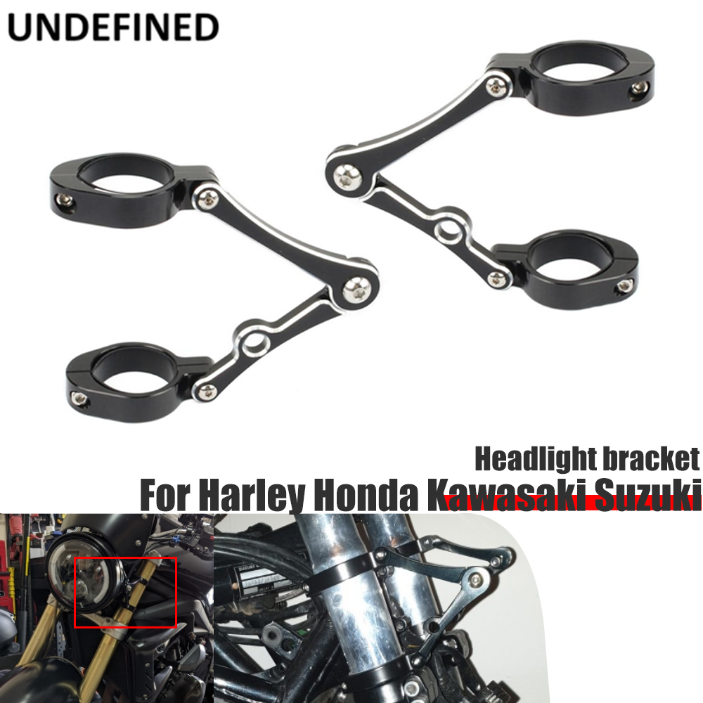 58Mm Klem Braket Dudukan Lampu Depan Sepeda Motor 57Mm 56Mm 55Mm Tabung Garpu untuk Harley Honda Cafe Racer Chopper Bike Universal