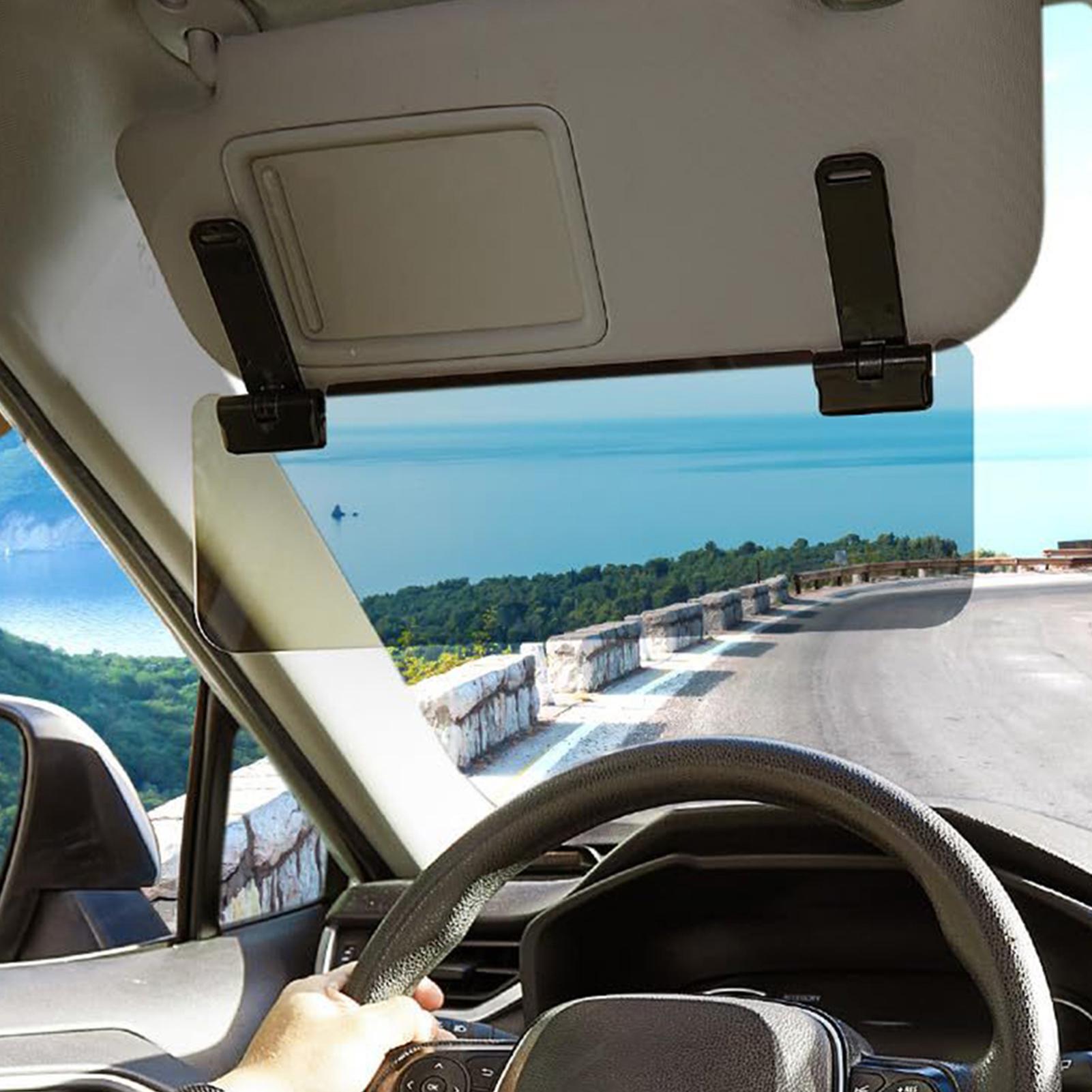 Pelindung Matahari Mobil Anti Silau, Perpanjangan Visor, Aksesoris Pelindung Matahari dengan Dua Klip untuk Kaca Depan Mobil dan Truk