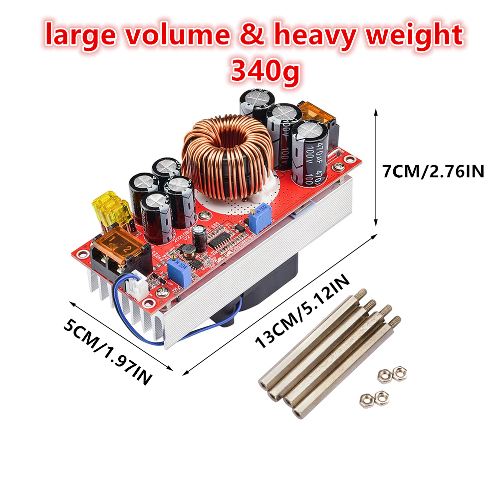 Moduł przetwornicy DC-DC Boost 1800W 40A, podwyższająca napięcie, z regulacją napięcia 12-60V na 13-90V, ładowarka.