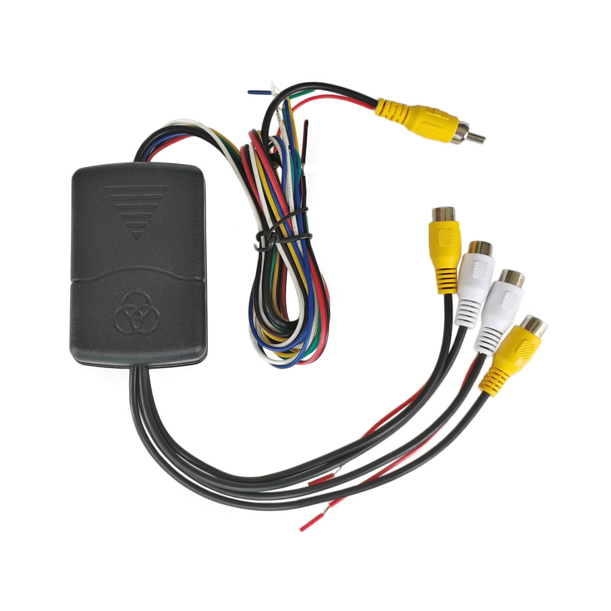 DIYKIT 4 cámaras en 1 Control de vídeo combinación de imágenes caja convertidora de canal para sistema de conducción de automóviles vista delantera trasera izquierda derecha