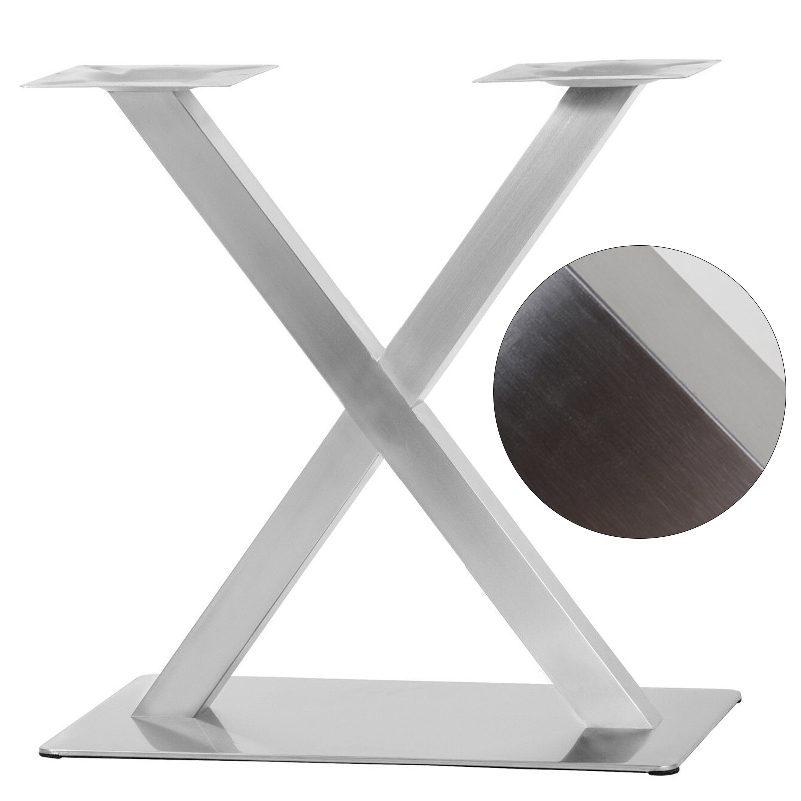 Gambe della Base del tavolo in acciaio inossidabile sedile del telaio leva a forma di X disponibile per la caffetteria