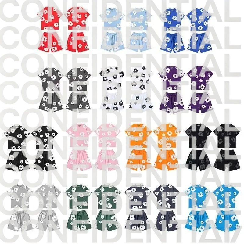 Conjunto de Ropa Deportiva Holgada de Moda Europea y Americana con Estampado Hip Hop, de Manga Corta, para Niños y Adultos, Gran Venta de Verano