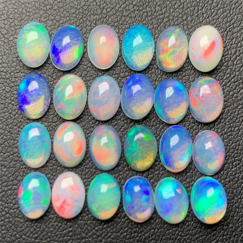 ข้อเสนอพิเศษธรรมชาติโอปอล Bare หินโอปอลที่มีสีสันเปลือยหินโอปอล5*7มม.อัญมณีที่กำหนดเองจี้สตั๊ดต่างหู