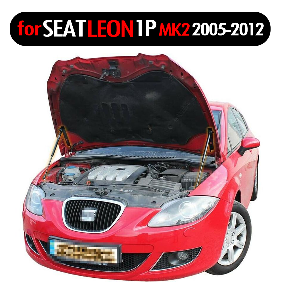 Hood Damper untuk Kursi Leon 1P MK2 2005-2012 Depan Bonnet Hood Mengubah Gas Struts Serat Karbon Musim Semi damper Lift Penopang Absorber