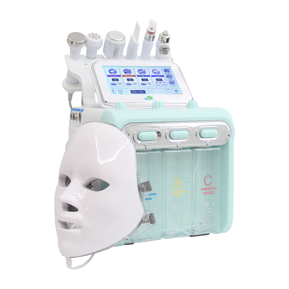 AOKO 7 w 1, hydro tlen, mała bańka, przyrząd kosmetyczny, lifting twarzy, urządzenie do dermabrazji, peeling do skóry, spa do twarzy, pielęgnacja skóry