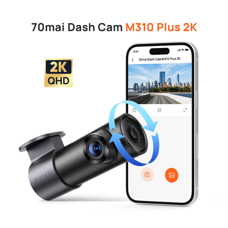 70mai M310 Plus 2K Resolution, 1440P Night Vision WDR F1.55 Aperture, Voice Control 24H Parking Monitor Global Version New