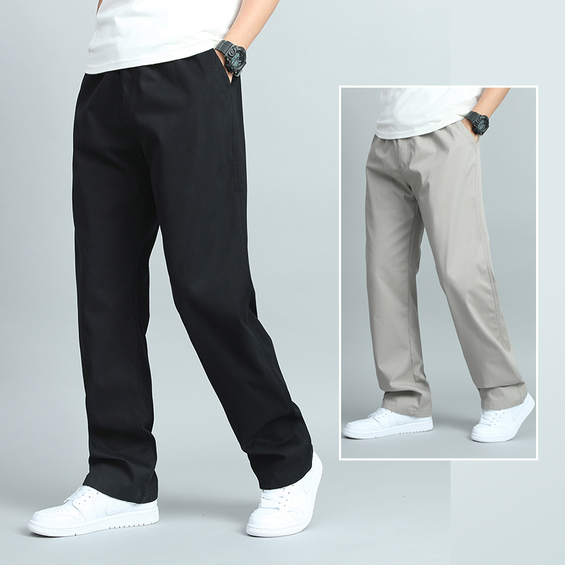 Große Größe Herren Casual Baumwollhose Loose Fit Gerade Hose Multi Pocket Big Man Lange Hose Herren Joggerhose Sommer Herbst