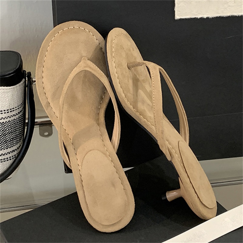 Eilyken Mode Ronde Clip Toe Dunne Lage Hakken Vrouwen Slippers Outdoor Casual Sandalen 2026 Nieuwe Zomer Slippers Schoenen