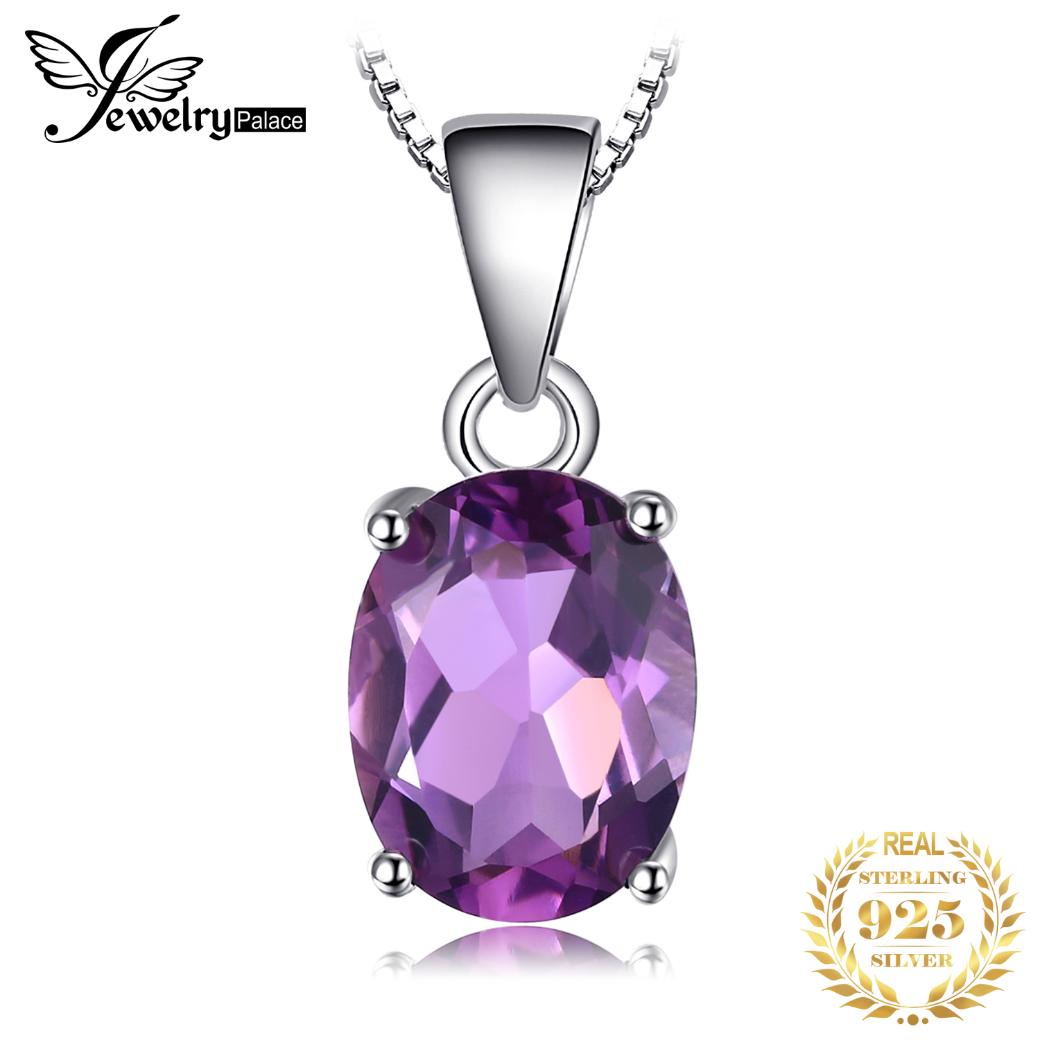 Jewelrypalace Rose Goud Geel Vergulde Natuurlijke Amethist Citrien Granaat Topaz 925 Sterling Zilveren Hanger Ketting Geen Ketting