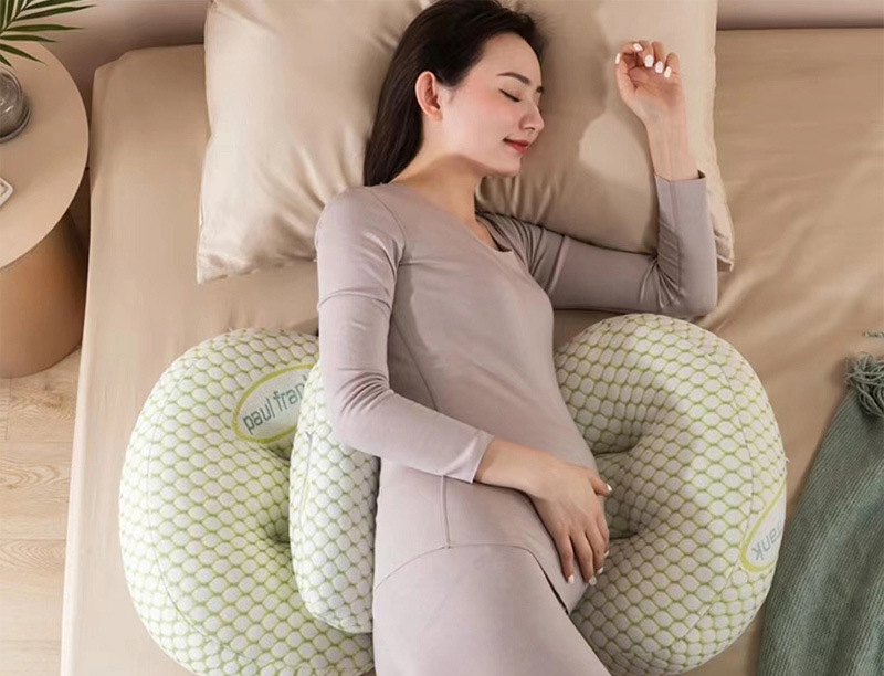 Almohada de cintura para mujeres embarazadas, nueva almohada de algodón puro suave y multifuncional para dormir lateral para soporte Abdominal durante el embarazo