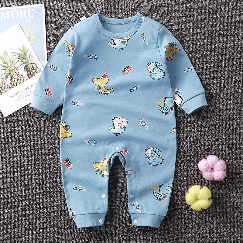 Baby Jungen Mädchen Langarm-Strampler aus Baumwolle für Frühling und Herbst, Krabbelanzug, Schlafanzug für Alle Jahreszeiten, Einteiler