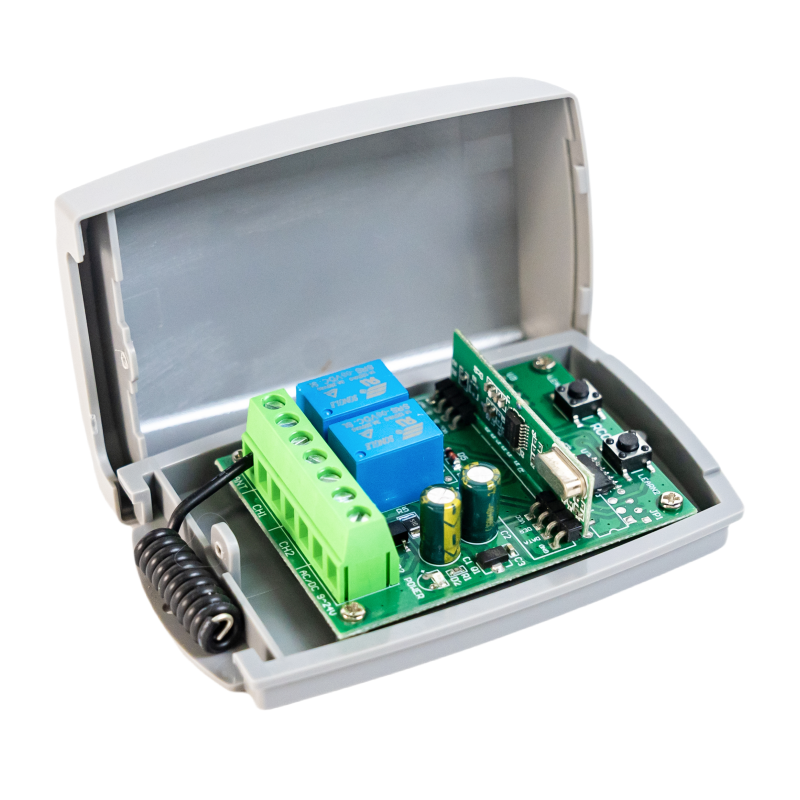 Factory 2-Channel Garage Door Motor Remote Control Receiver Supports 433.92MHz Fixed Code and Rolling Code Remote Control Switch