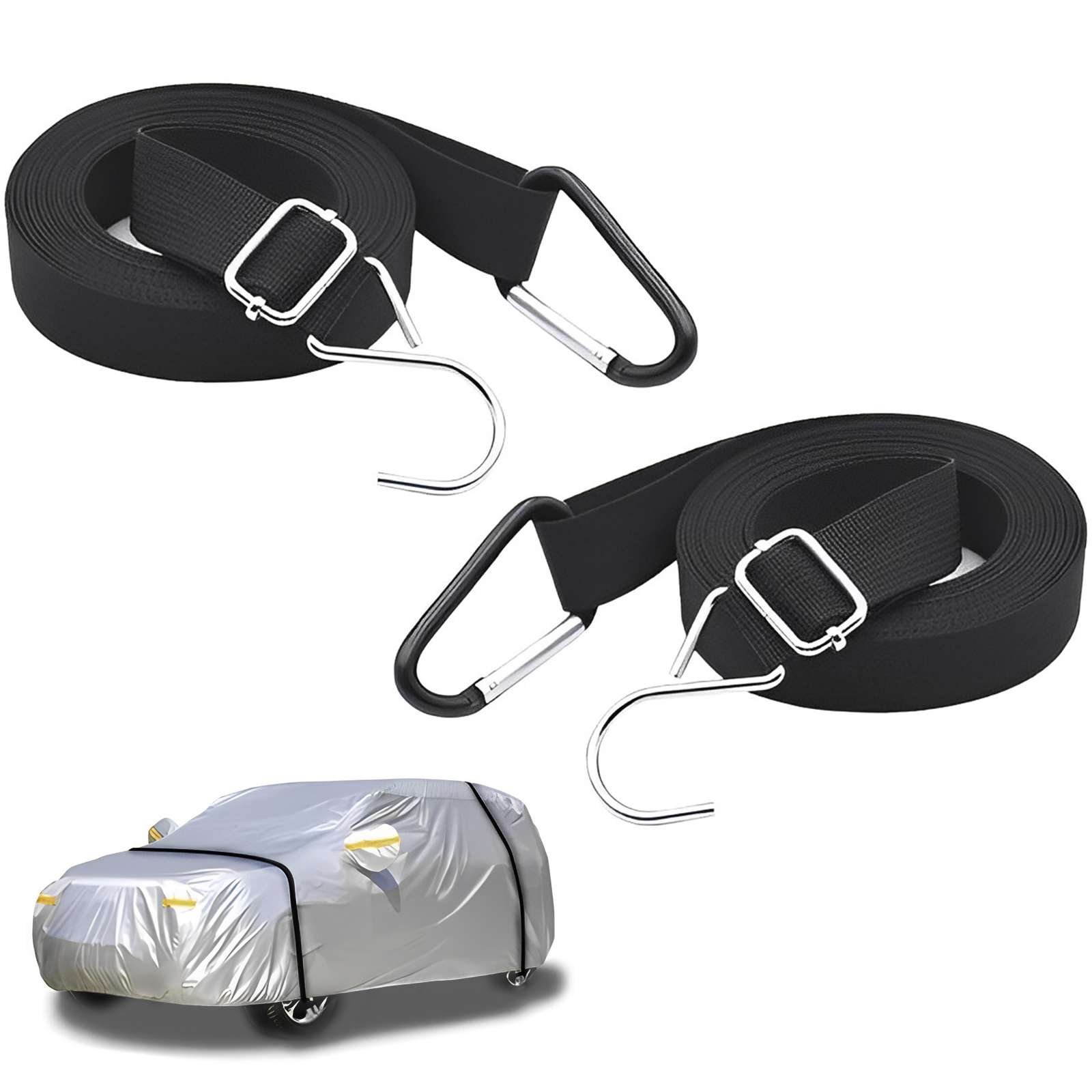 2 stuks autohoes winddichte riem nylon verstelbare voertuighoes veilige beschermer riem stevige zware wind autohoes bevestigingstouw