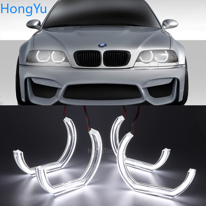 Excelentes anillos de Ojos de Ángel led estilo DTM ultrabrillantes para BMW E46 M3 Coupe Convertible 1999-2006 faro de xenón